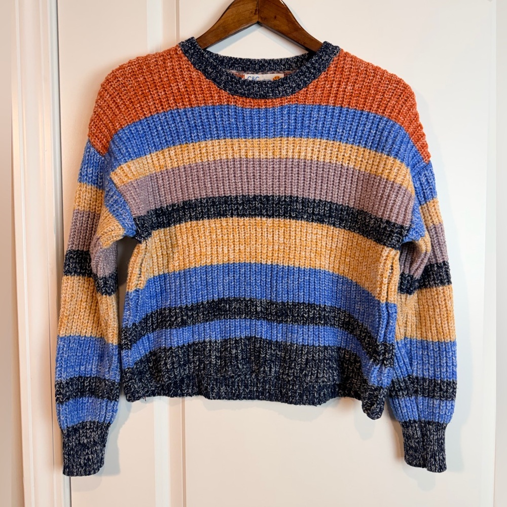 C&C California Colorful Striped Sweater